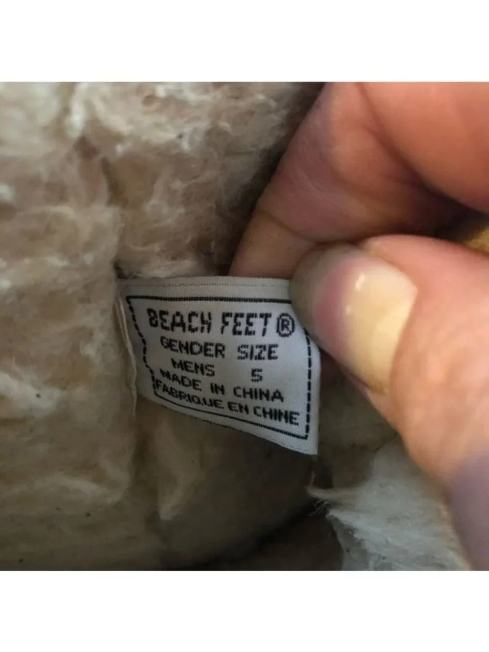 beach feet boots Tan cow suede upper wool lining size 8 women’s men's 5 READ